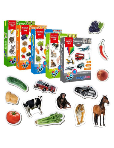 Imanes de Nevera Educativos Magdum - Set 110 Piezas Colorido