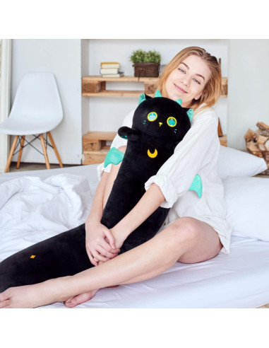 Almohada de Gato de Peluche Mewaii 70cm Suave y Kawaii