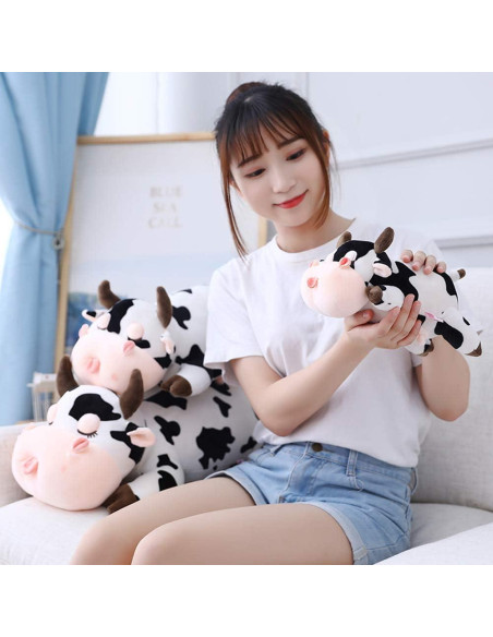 Cojín de Peluche de Vaca Jens 30 cm Suave y Abrazable Cojín de Peluche de Vaca Jens 30 cm Suave y Abrazable