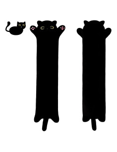 Almohada de Gato de Peluche MIAOHAHA 50 cm Negra Suave