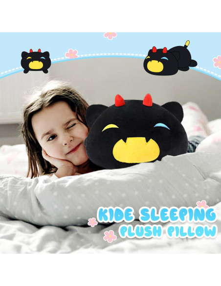 Almohada de Gato Negro de Peluche SNOWOLF 30 cm Suave Almohada de Gato Negro de Peluche SNOWOLF 30 cm Suave