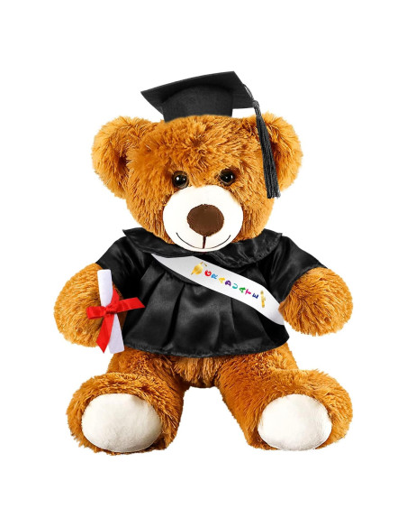 Oso de Graduación 2025 Foilswirl Toga y Gorro 22,86 cm Oso de Graduación 2025 Foilswirl Toga y Gorro 22,86 cm