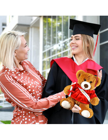 Oso de Graduación 2025 Foilswirl 22,86 cm Toga y Gorra