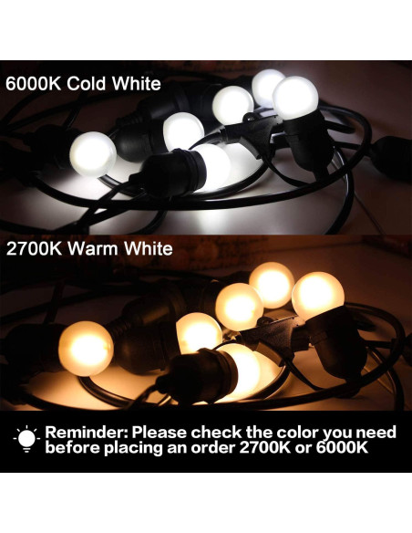 Paquete de 15 Bombillas LED Sphoon G40 1.5W E26 6000K Paquete de 15 Bombillas LED Sphoon G40 1.5W E26 6000K