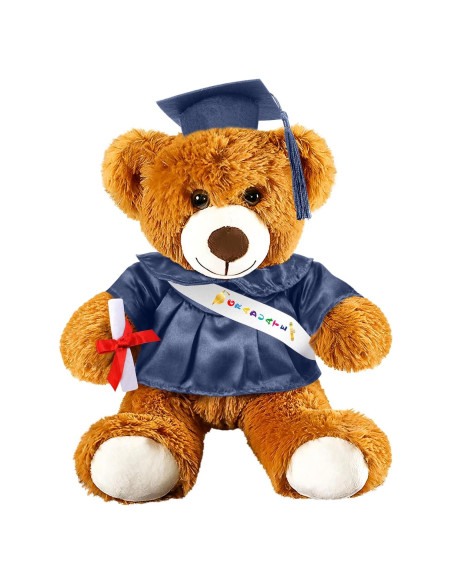 Oso de Graduación 2025 Foilswirl Toga y Gorro 22,86 cm Oso de Graduación 2025 Foilswirl Toga y Gorro 22,86 cm