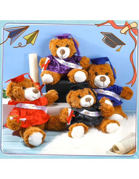 Oso de Graduación 2025 Foilswirl 22,86 cm Toga y Gorro Oso de Graduación 2025 Foilswirl 22,86 cm Toga y Gorro