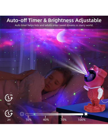Proyector de Galaxia RUISHINE Astronauta Luz Nocturna