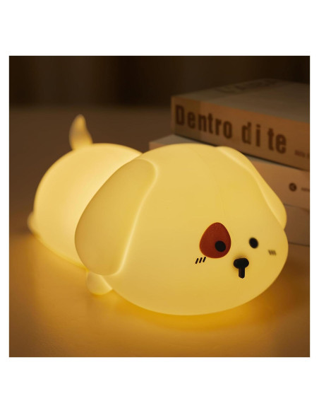 Luz Nocturna Minetom Cachorro Silicona 7 Colores Recargable Luz Nocturna Minetom Cachorro Silicona 7 Colores Recargable