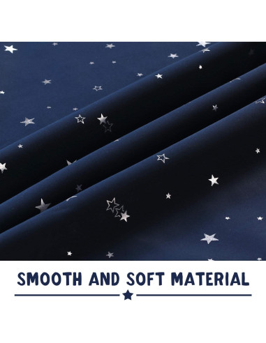 Cortinas Blackout PrinceDeco 2 Paneles Estrellas 52x213 cm