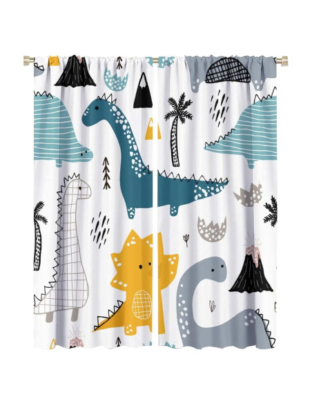 Cortina Opaca Dinosaurio Kurtect 2 Paneles 53x137 cm Cortina Opaca Dinosaurio Kurtect 2 Paneles 53x137 cm