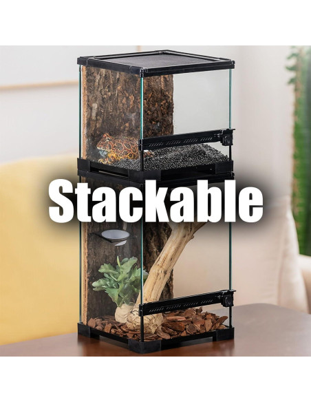 Terrario para Reptiles SARUFO 10 PCS 20.32x20.32x30.48cm Terrario para Reptiles SARUFO 10 PCS 20.32x20.32x30.48cm