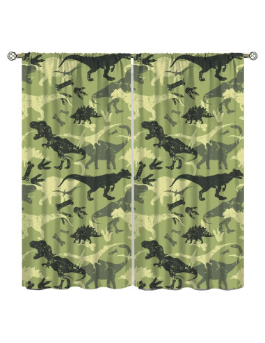 Cortina Opaca Kurtect Dinosaurio 160x183 cm 2 Paneles