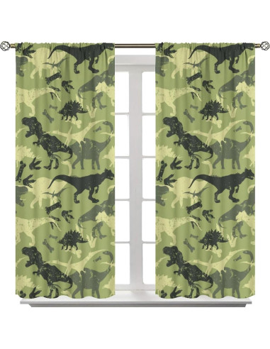Cortina Opaca Kurtect Dinosaurio 160x183 cm 2 Paneles