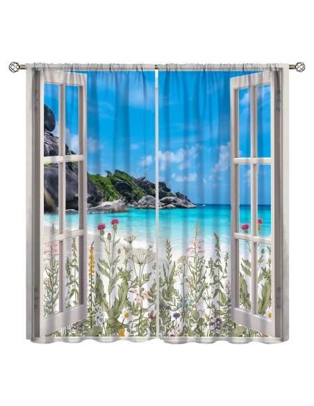 Cortinas Blackout AAVEUP 91x160 cm Playa Art Deco Cortinas Blackout AAVEUP 91x160 cm Playa Art Deco