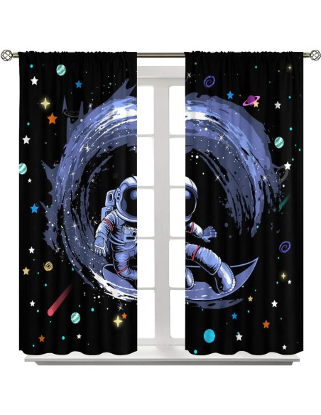 Cortinas Blackout Llylumty 70x160cm Caricatura Espacial Cortinas Blackout Llylumty 70x160cm Caricatura Espacial