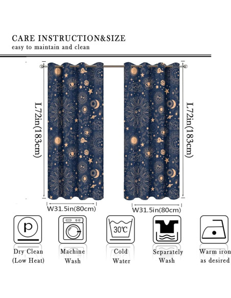 Cortina Blackout Llylumty Espacial Estrellas 2 Paneles 80x183cm Cortina Blackout Llylumty Espacial Estrellas 2 Paneles 80x183cm