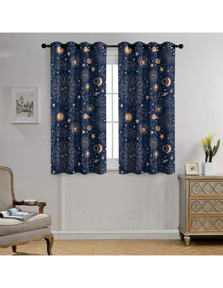 Cortina Blackout Llylumty Espacial Estrellas 2 Paneles 80x183cm Cortina Blackout Llylumty Espacial Estrellas 2 Paneles 80x183cm