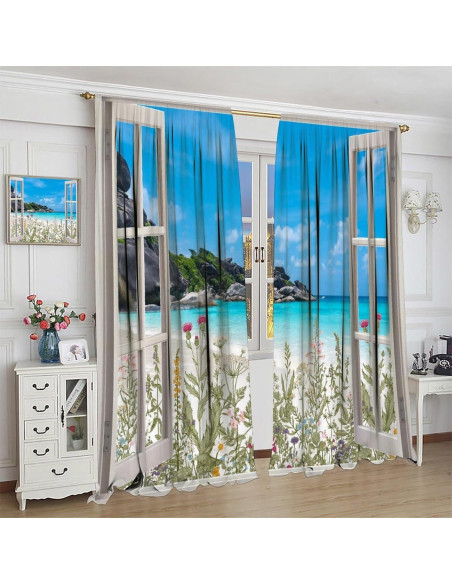 Cortinas Blackout AAVEUP 2 Paneles 80x160 cm Playa Cortinas Blackout AAVEUP 2 Paneles 80x160 cm Playa
