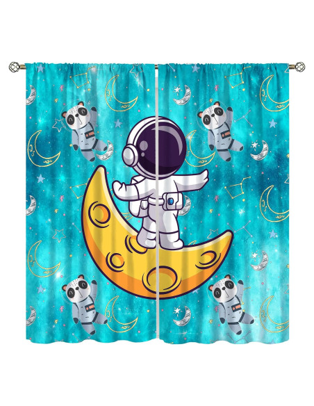 Cortinas Infantiles Spaceman 2 Paneles 53,5x114cm Espacial Cortinas Infantiles Spaceman 2 Paneles 53,5x114cm Espacial