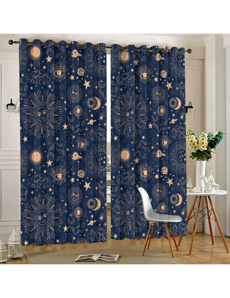 Cortina Blackout Llylumty Espacial Estrellas 2 Paneles 91x160cm Cortina Blackout Llylumty Espacial Estrellas 2 Paneles 91x160cm