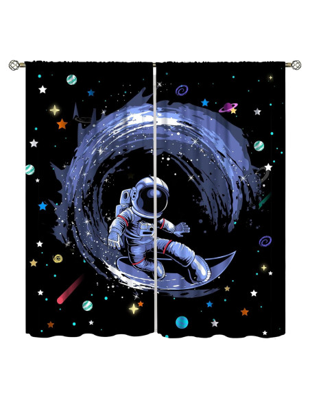 Cortinas Opacas Llylumty 80x160cm para Niños Espacial Cortinas Opacas Llylumty 80x160cm para Niños Espacial