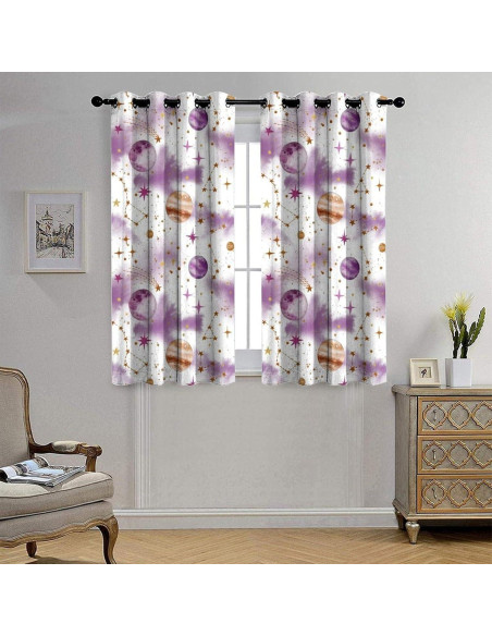 Cortinas Blackout Llylumty Estrella 66x214cm Rosa Cortinas Blackout Llylumty Estrella 66x214cm Rosa