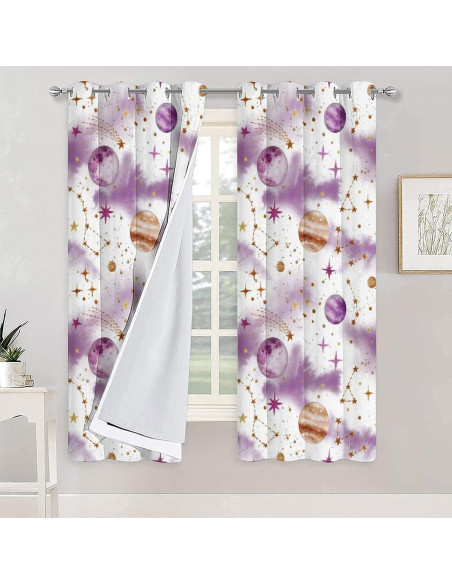 Cortinas Blackout Llylumty Estrella 66x214cm Rosa Cortinas Blackout Llylumty Estrella 66x214cm Rosa