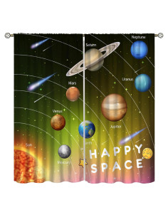 Cortinas Blackout Infantil Llylumty Galaxia 107x214cm 2 Paneles