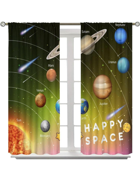 Cortinas Blackout Infantil Llylumty Galaxia 107x214cm 2 Paneles Cortinas Blackout Infantil Llylumty Galaxia 107x214cm 2 Paneles