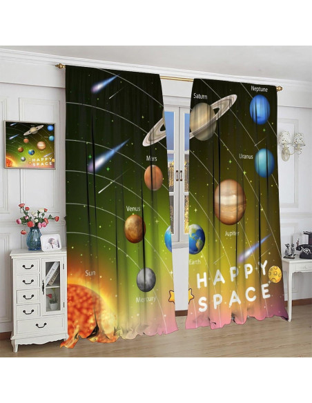 Cortinas Blackout Infantil Llylumty Galaxia 107x214cm 2 Paneles Cortinas Blackout Infantil Llylumty Galaxia 107x214cm 2 Paneles