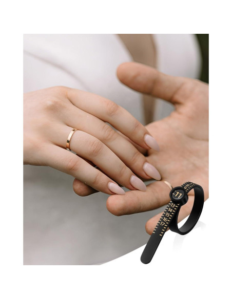 Medidor de Tamaño de Anillo Meowoo con Lupa 1-17 Medidor de Tamaño de Anillo Meowoo con Lupa 1-17