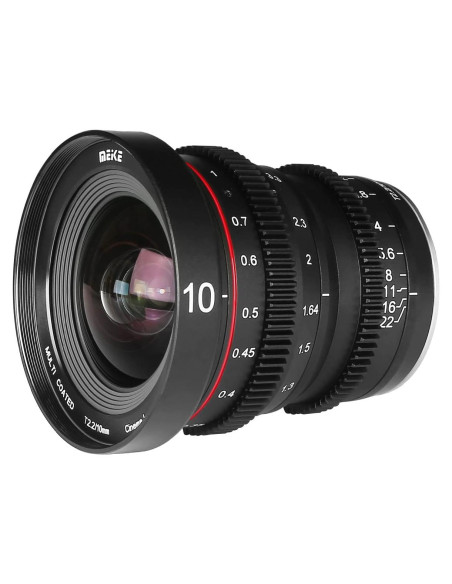 Lente Cine Meike 10mm T2.2 Micro Cuatro Tercios 0.78kg Lente Cine Meike 10mm T2.2 Micro Cuatro Tercios 0.78kg