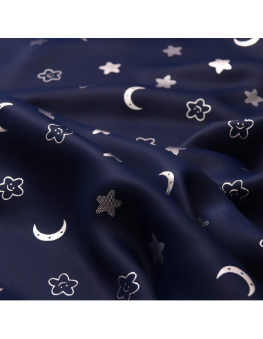 Cortinas Opacas BGment 2 Paneles 42x84 Estrellas Luna