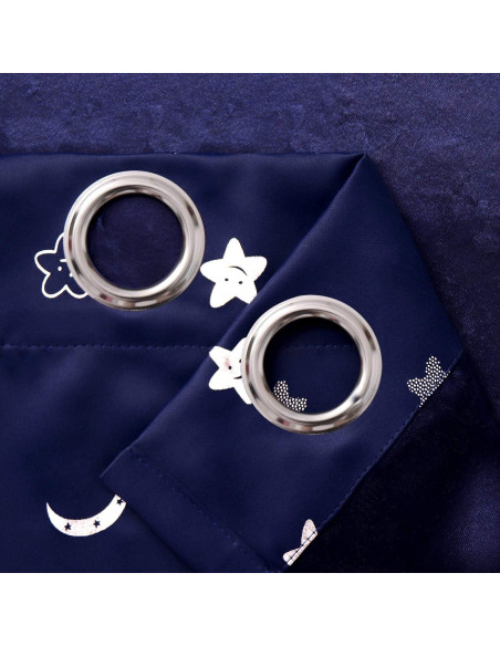 Cortinas Opacas BGment Navy 42x63 cm Estrellas y Luna Cortinas Opacas BGment Navy 42x63 cm Estrellas y Luna