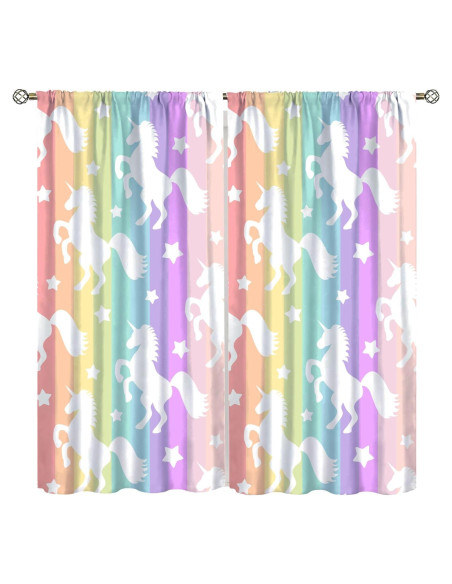 Cortinas Opacas VUMIVI Unicornio 80 cm x 160 cm 2 Paneles Cortinas Opacas VUMIVI Unicornio 80 cm x 160 cm 2 Paneles