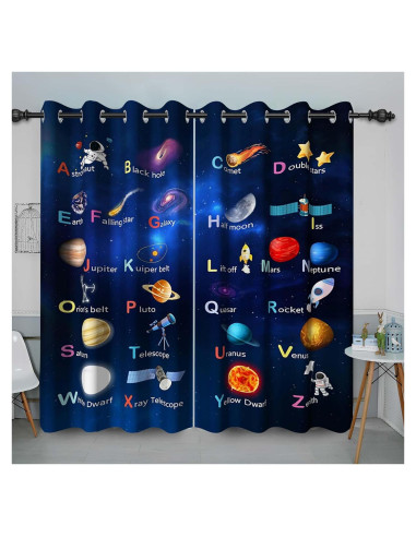Cortinas Opacas Baocicco 2 Paneles Galaxia 135x160 cm