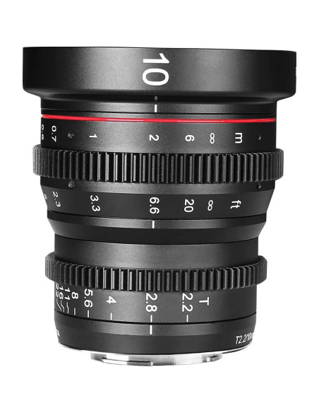 Lente Cine Meike 10mm T2.2 Micro Cuatro Tercios 0.78kg Lente Cine Meike 10mm T2.2 Micro Cuatro Tercios 0.78kg