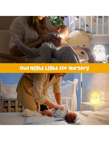Luz Nocturna de Silicona Mamtopia Búho con Control Remoto Luz Nocturna de Silicona Mamtopia Búho con Control Remoto