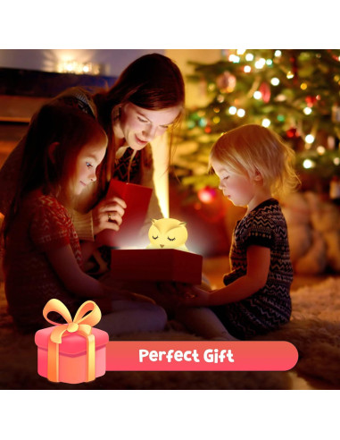 Luz Nocturna de Silicona Mamtopia Búho con Control Remoto