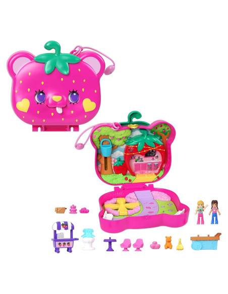 Juego Polly Pocket Straw-Beary Patch con 2 muñecas y 12 accesorios Juego Polly Pocket Straw-Beary Patch con 2 muñecas y 12 accesorios