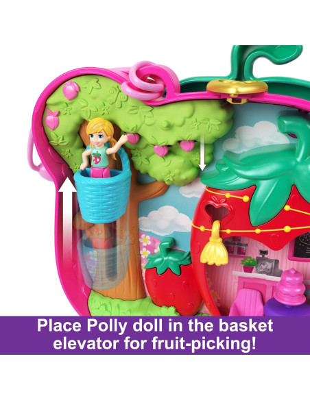 Juego Polly Pocket Straw-Beary Patch con 2 muñecas y 12 accesorios Juego Polly Pocket Straw-Beary Patch con 2 muñecas y 12 accesorios