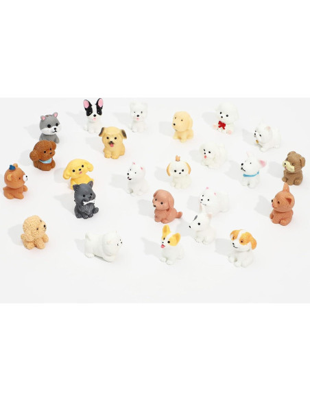Juego de 24 Mini Figuras de Perros ONEST Detalladas 2-5 cm Juego de 24 Mini Figuras de Perros ONEST Detalladas 2-5 cm