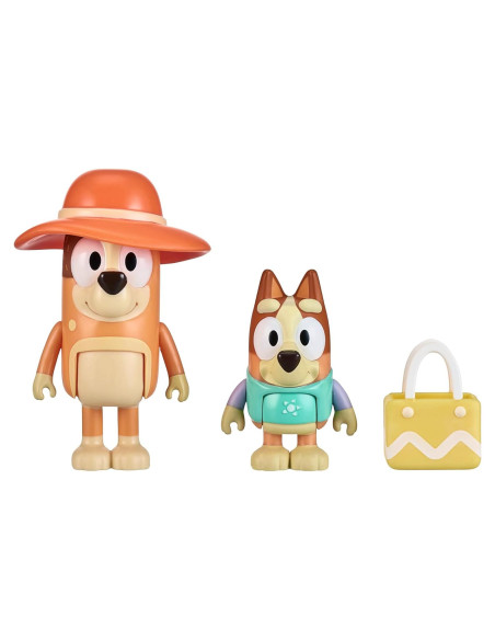 Figuras Bluey Mamá y Bingo Día de Playa 6.35 cm Figuras Bluey Mamá y Bingo Día de Playa 6.35 cm