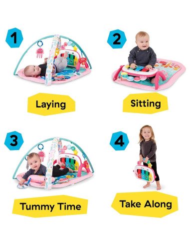 Gimnasio Musical Baby Einstein Exploradores del Océano 4-en-1 Rosa