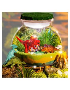Kit Terrario Dinosaurio Iluminado Winnrok 5 Figuras LED