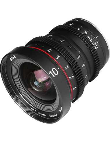 Lente Cine Meike 10mm T2.2 Micro Cuatro Tercios 0.78kg