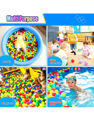 Pelotas de Piscina Vanland 100 Unidades 5.5cm Multicolores