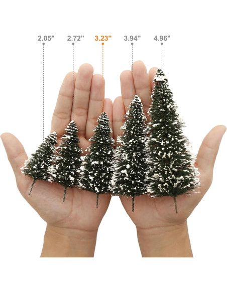 Evemodel Árboles de Pino con Nieve 30PCS para Diorama Evemodel Árboles de Pino con Nieve 30PCS para Diorama