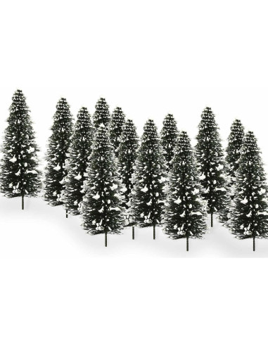 Evemodel Árboles de Pino Nieve 100mm 20PCS Diorama Invierno