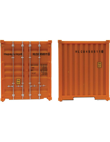 Contenedor HO Walthers Hapag Lloyd 40' Hi Cube Naranja Azul